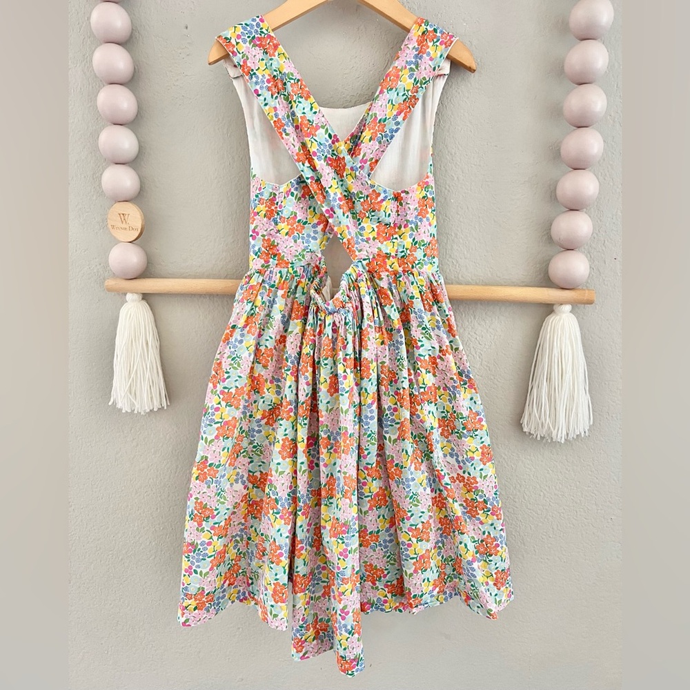 Mini Boden Harper Cross Back Floral Dress - Picture 6 of 7